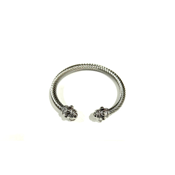Tarnish Resistant Silver Rope Cable Adjustable Bangle Bracelet Gift - Picture 2 of 2